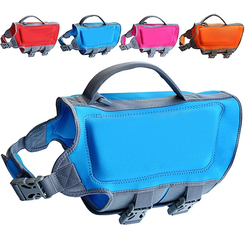 Lightweight Adjustable Breathable Professional Neoprene Large Dog Life Jacket For Swimming