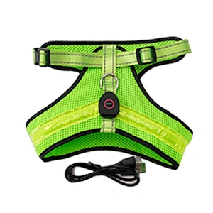 Wholesale high quality personalized dog harness LED flashing dog harness rechargeable
