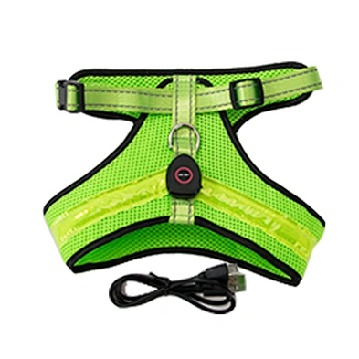 Wholesale high quality personalized dog harness LED flashing dog harness rechargeable