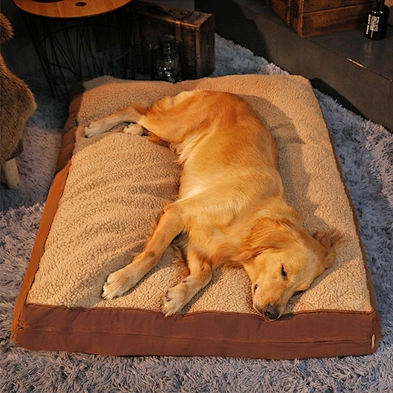 Plush Pet Dog Bed Orthopedic Winter Warm Large Dog Bed
