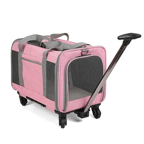 Travel Dog Trolleys Carrier Stroller Big Capacity Breathable Cat Pet Trolley With Wheels