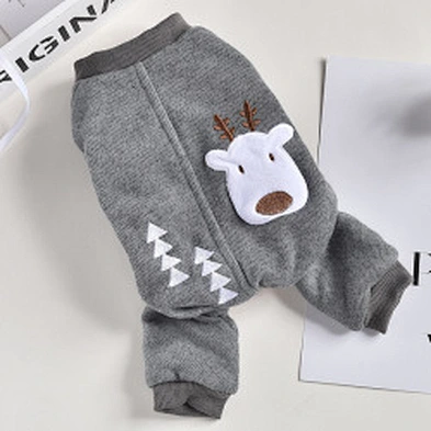 Dog Knitted Elk Jacket 2020 Autumn And Winter Plus Fleece Warm Dog Clothes From China