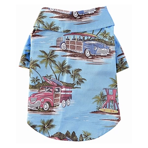 Hawaii Dog Summer Shirts Wholesale Customized Cheap Flower Dog Summer Clothes