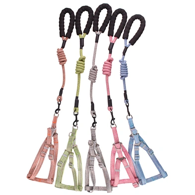Security Step In Material Large Dog Warking Harness And Leash Set