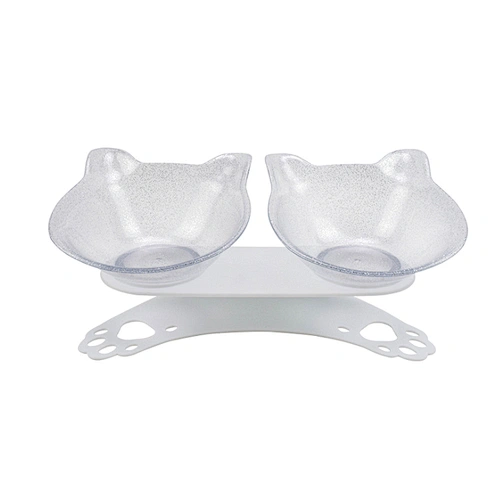 Wholesale pet bowls double bowl for food and water Anti-slip and neck guard bowls for dogs and cats
