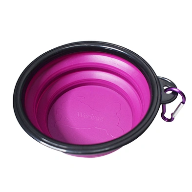 Weciygg Portable Pet Supplies Food Bowl Outdoor Folding Drinking Dog Bowl