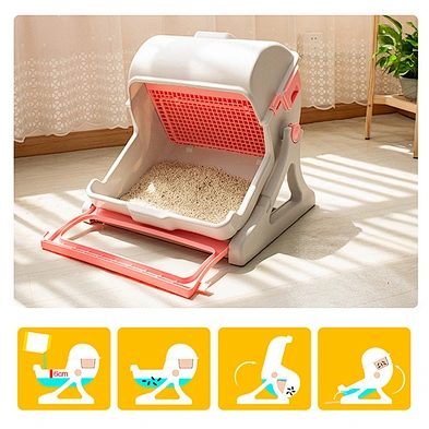 Semi Automatic Cat Litter Box