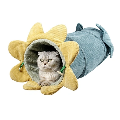 Wholesale  cat tunnel bed Collapsible cat bed toy Plush Bed for cat