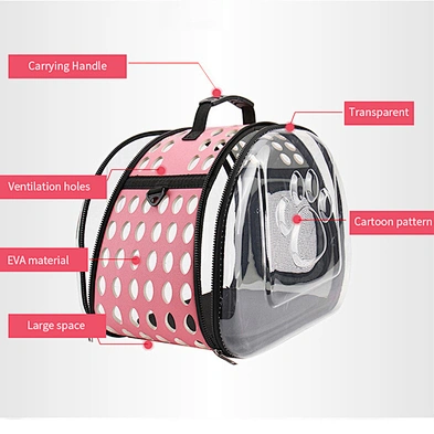 Hot selling portable breathable accommodating pet travel carrier pet bag