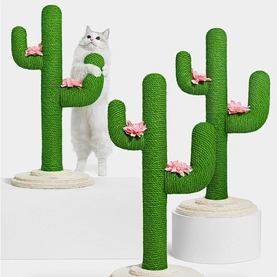 Natural Sisal Cat Scratching Post Cactus Cat Scratcher Large Cactus Cat Tree