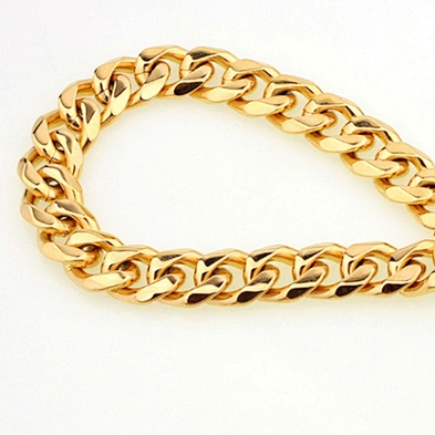 15mm 316L Stainless Steel Gold Dog Collar Luxury Cuban Link Gold Chain Dog Collar