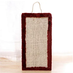 Wooden Cat Scratch Pad Modern Sisal Grind Paw Cat Scratcher Cardboard