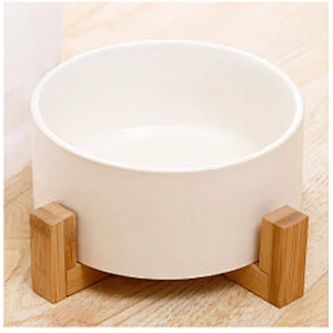 Raised Elevated Dog Bowl Stand Ceramic Pet Bowl Cat Pets Ceramic Dog Bowl