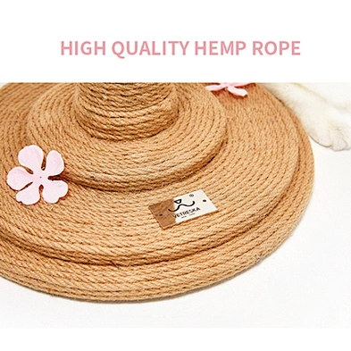 Vertical Cat Scratcher Tree Cherry Blossom Cat Scratching Post With Sisal Rope
