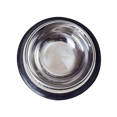 Weciygg Anti-tipping Food Bowl Large Non-slip Dog Bowl Cat Bowl Stainless Steel