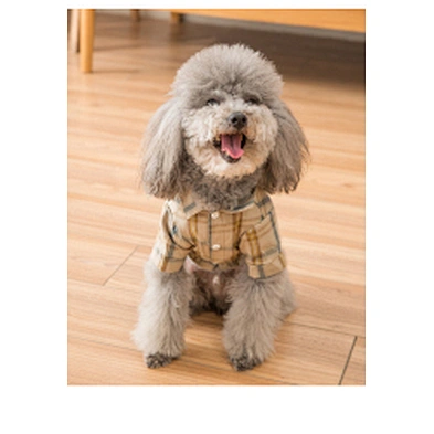 Dog Fashion Clothes Pet Dog Plaid Shirt Summer Spring Dog Clothes