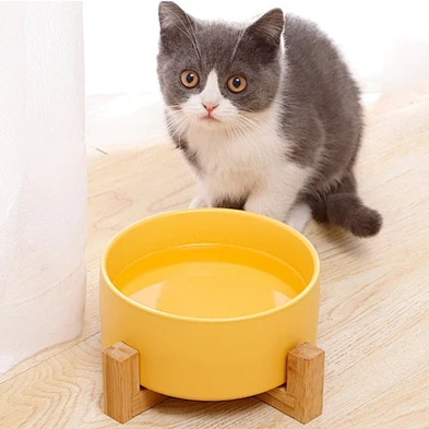 Raised Elevated Dog Bowl Stand Ceramic Pet Bowl Cat Pets Ceramic Dog Bowl