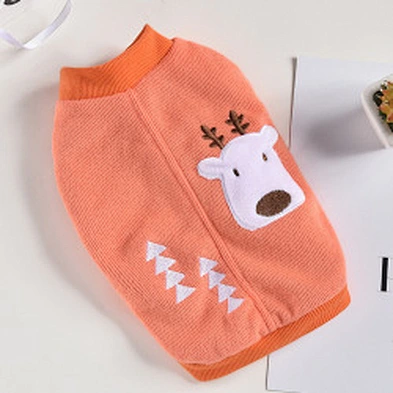 Dog Knitted Elk Jacket 2020 Autumn And Winter Plus Fleece Warm Dog Clothes From China