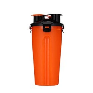 Wholesale Travel Pet Water And Food Bottle 2 In 1 Plastic Portable Dog Water Bottle With Bowl