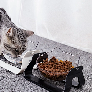 Wholesale 15 degree cat food bowl adjustable degree pet bowl single bowl for small animal