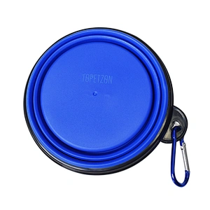 TOPETZON Dog Folding Bowl Pet Travel Foldable Outdoor Drinking Bowl Flat