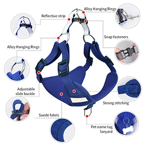 Hot sale breathable dog harness free dog rope dog vest