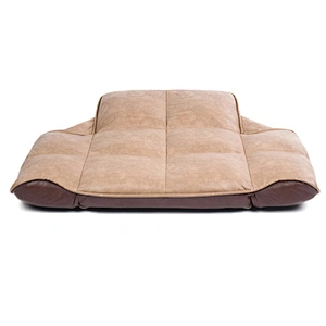 Luxury Orthopedic Dog Bed Sofa PU Leather Designer Foldable Raised Large Dog Beds