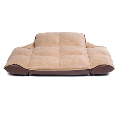 Luxury Orthopedic Dog Bed Sofa PU Leather Designer Foldable Raised Large Dog Beds