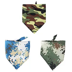 Custom Printed Pet Bandana Wholesale Polyester Sublimation Camouflage Dog Bandana
