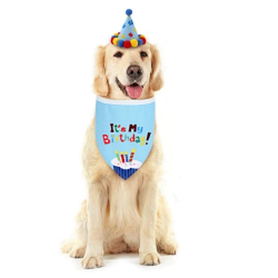 Wholesale Cat Dog Birthday Supplies Dog Birthday Bandana and Hats