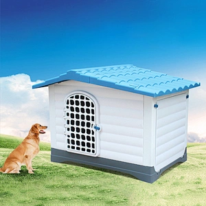 Outdoor Pet Dog Kennel House Waterproof And Windproof Large Plastic Dog House With Door