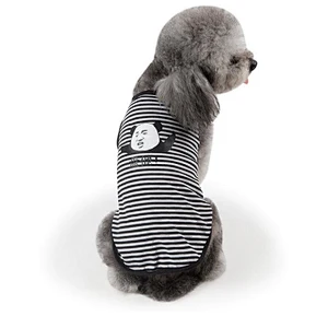 Wholesale Pet Clothes Stripe Comfortable Cotton Dog Vest For Spring And Summer