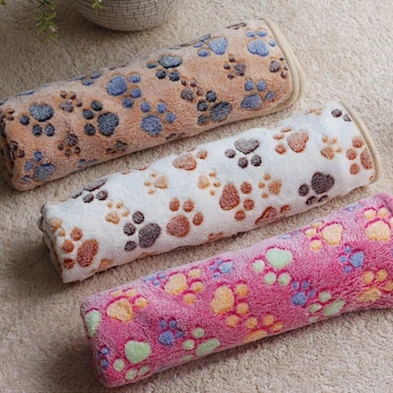 Fleece Pet Cat Blanket Soft Coral Fleece Dog Print Blanket