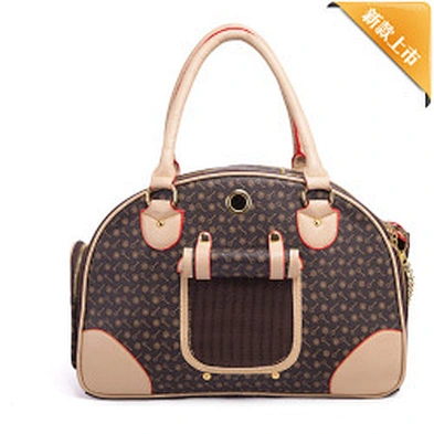 Hot sale PU pressure lattice pet out bag, breathable portable pet bag pet carrier