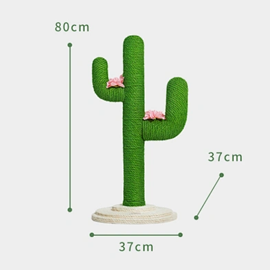 Natural Sisal Cat Scratching Post Cactus Cat Scratcher Large Cactus Cat Tree