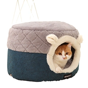 Wholesale Two Way Use Comfortable Warm Pet Bed Soft Round Cat Puppy Bed