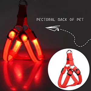 USB Charge Light Up LED Dog Chest Harness For Wholesale