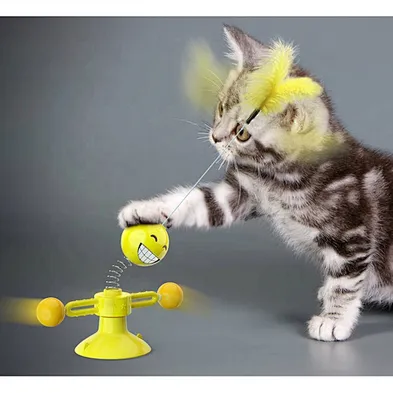 Amazon hot selling spring cat toys feather interactive pet toys set
