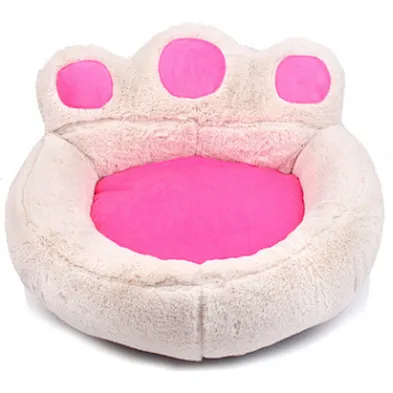 Amazon Luxury Pet Bed Paw Shape Dog Bed Round Fashionable Dog Cat Pet Bed