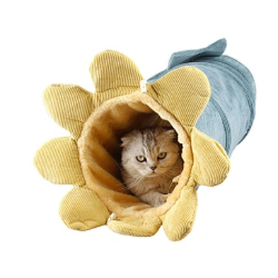 Wholesale  cat tunnel bed Collapsible cat bed toy Plush Bed for cat