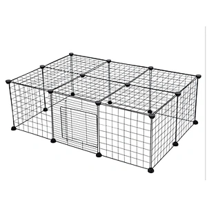 DIY Combination Portable Foldable Pet Playpen 35*35cm Iron Wire Pet Dog Playpen