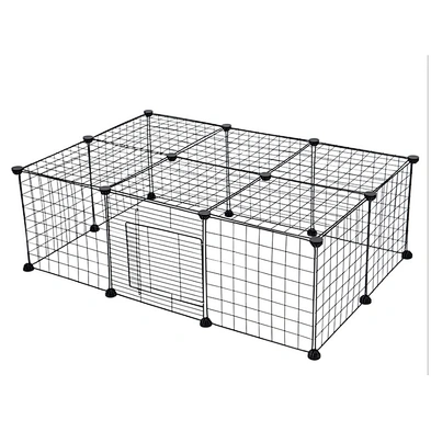 DIY Combination Portable Foldable Pet Playpen 35*35cm Iron Wire Pet Dog Playpen