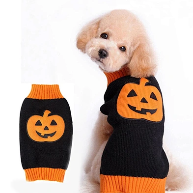 Pumpkin Dog Halloween Costumes Wholesale Winter Warm Dog Clothes From China