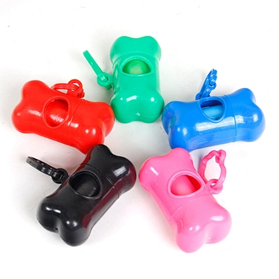 Amazon hot sale Bone garbage bag Bone type pet trash bag dispenser Dog poop garbage bag storage box