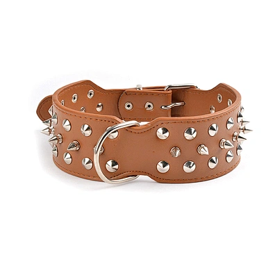 Wholesale Hot Selling New Comfortable Large Pet Dog PU Collar Rivet Leather Pet Collar