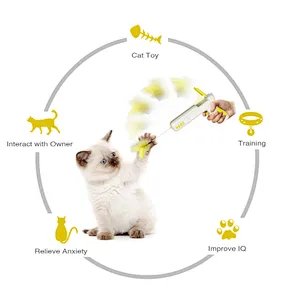 Easy use Gun style automatic interactive pet cat toys