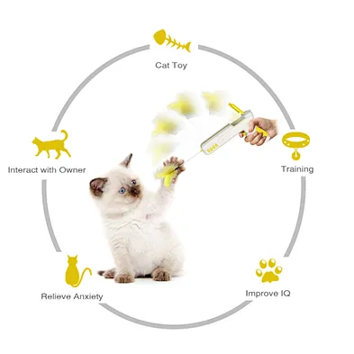 Easy use Gun style automatic interactive pet cat toys