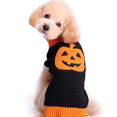 Pumpkin Dog Halloween Costumes Wholesale Winter Warm Dog Clothes From China