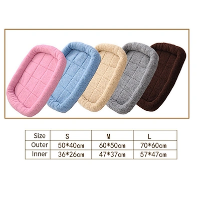 Fleece Dog Mat Wholesale Winter Warm Soft Coral Fleece Cat Pet Dog Bed Memory Foam