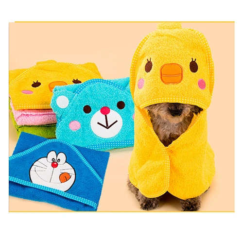 Microfiber Pet Bath Drying Towels Absorbent Dog Drying Coat Robe Towel